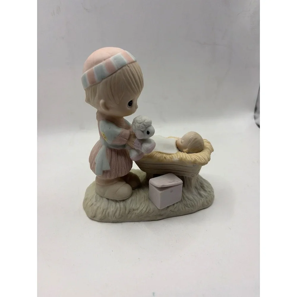 Precious Moments Christmas Is A Time To Share Shepherd‎ Manger Figurine E-2355